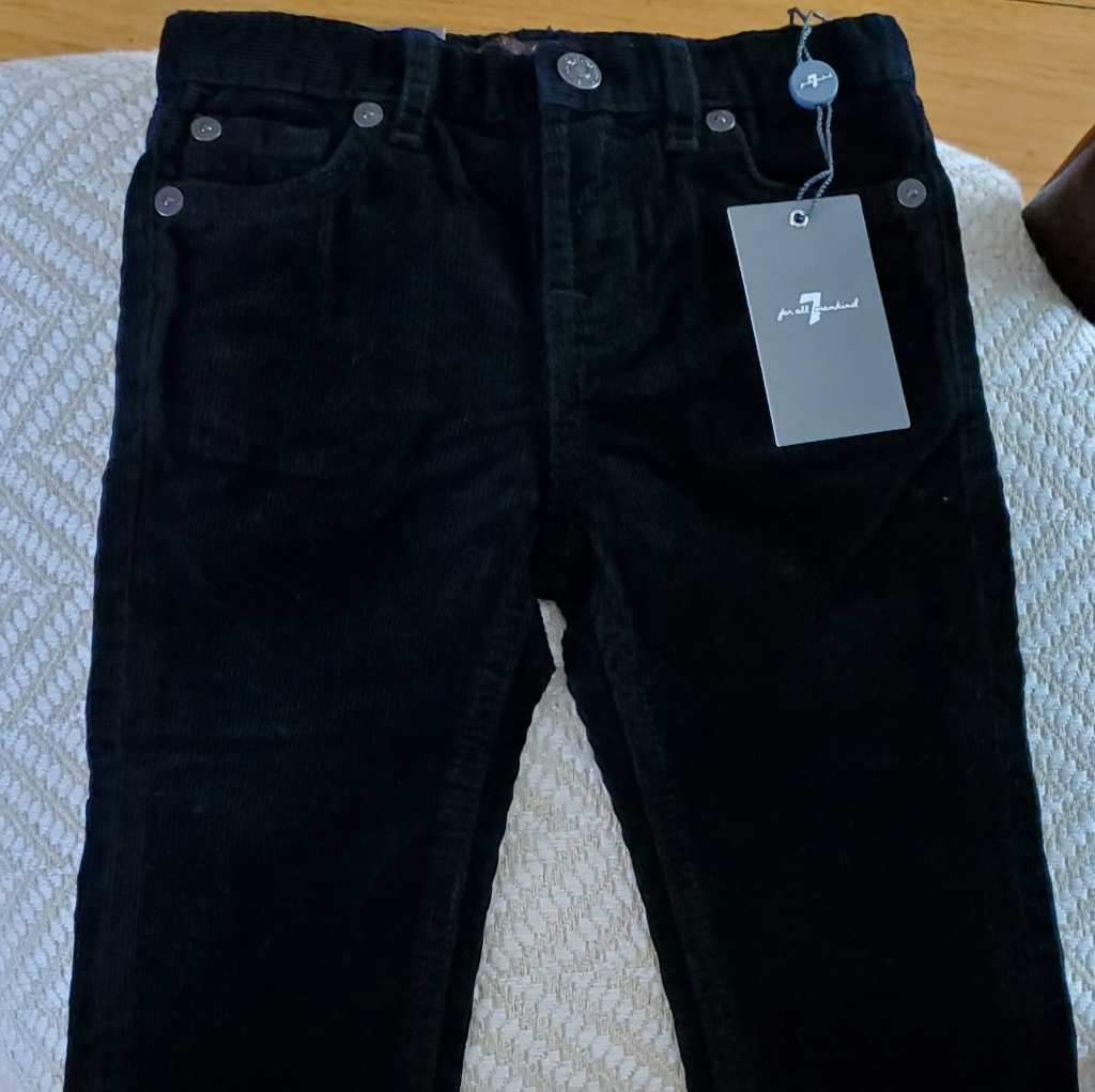 7 For All Mankind Black Velvet Baby Boy Jeans 18 M